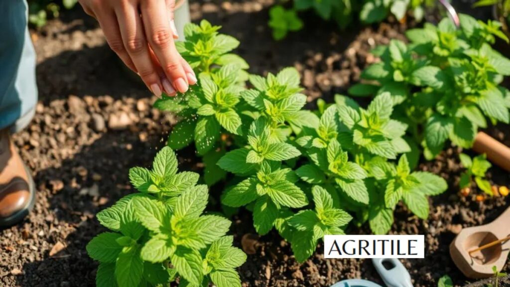 Does mint need fertilizer for healthy leaves?